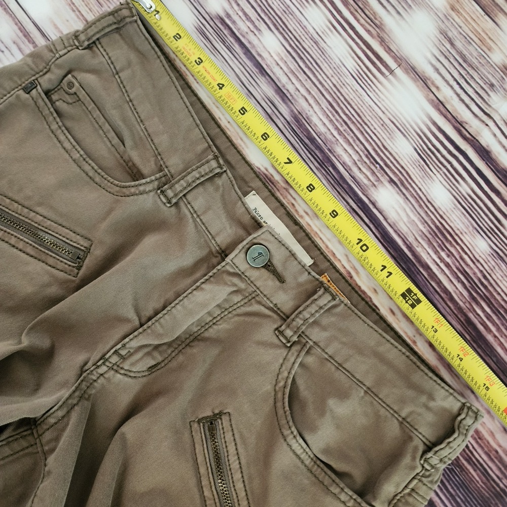 Pilcro and the Letterpress Zip‎ Pocket Moto Pants 29 Olive Green Stretch Utility - Picture 7 of 7